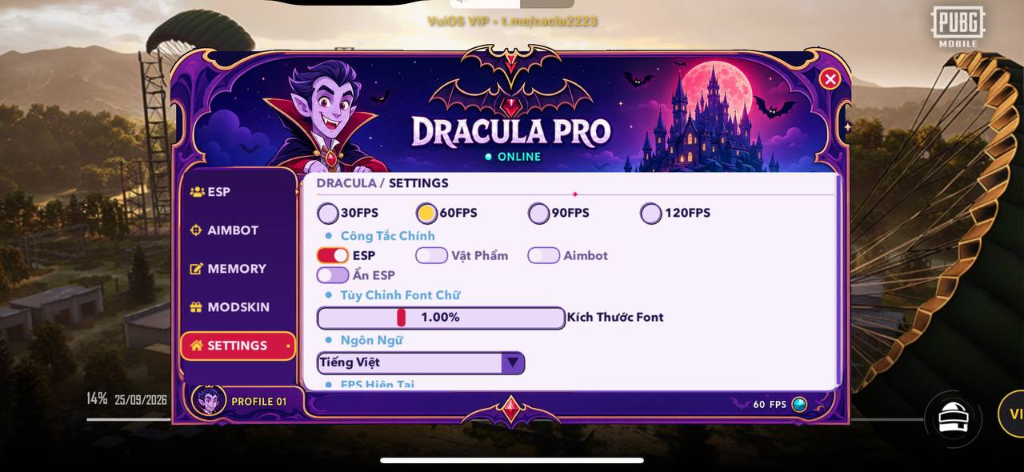 PUBG Dracula PRO VIP