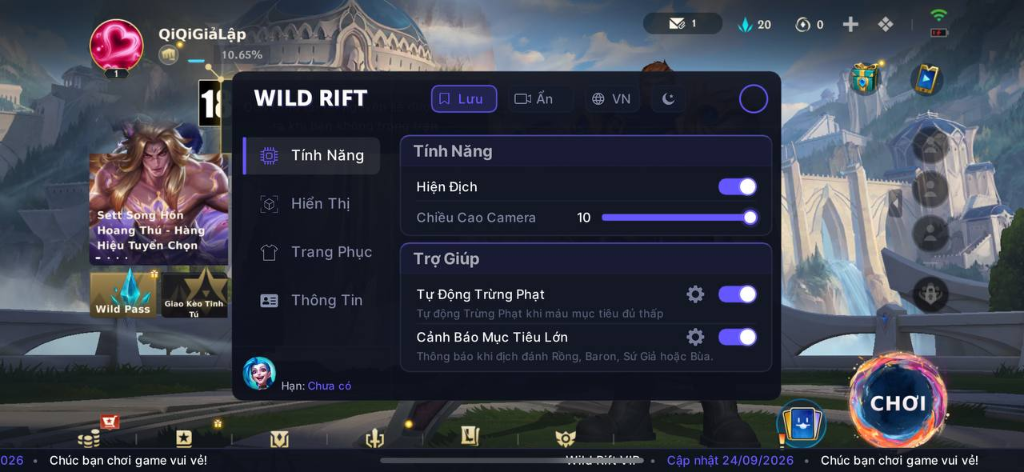 Liên Minh Tốc Chiến VIP
